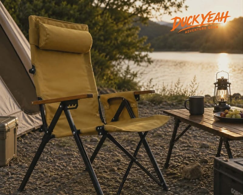 Duck Yeah Classic High-Back Camp Chair – Khaki